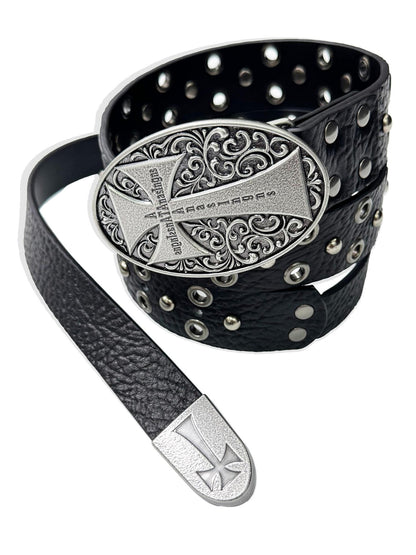 ATAnothingness Elephant Embossed Carved Cross Studded Women&