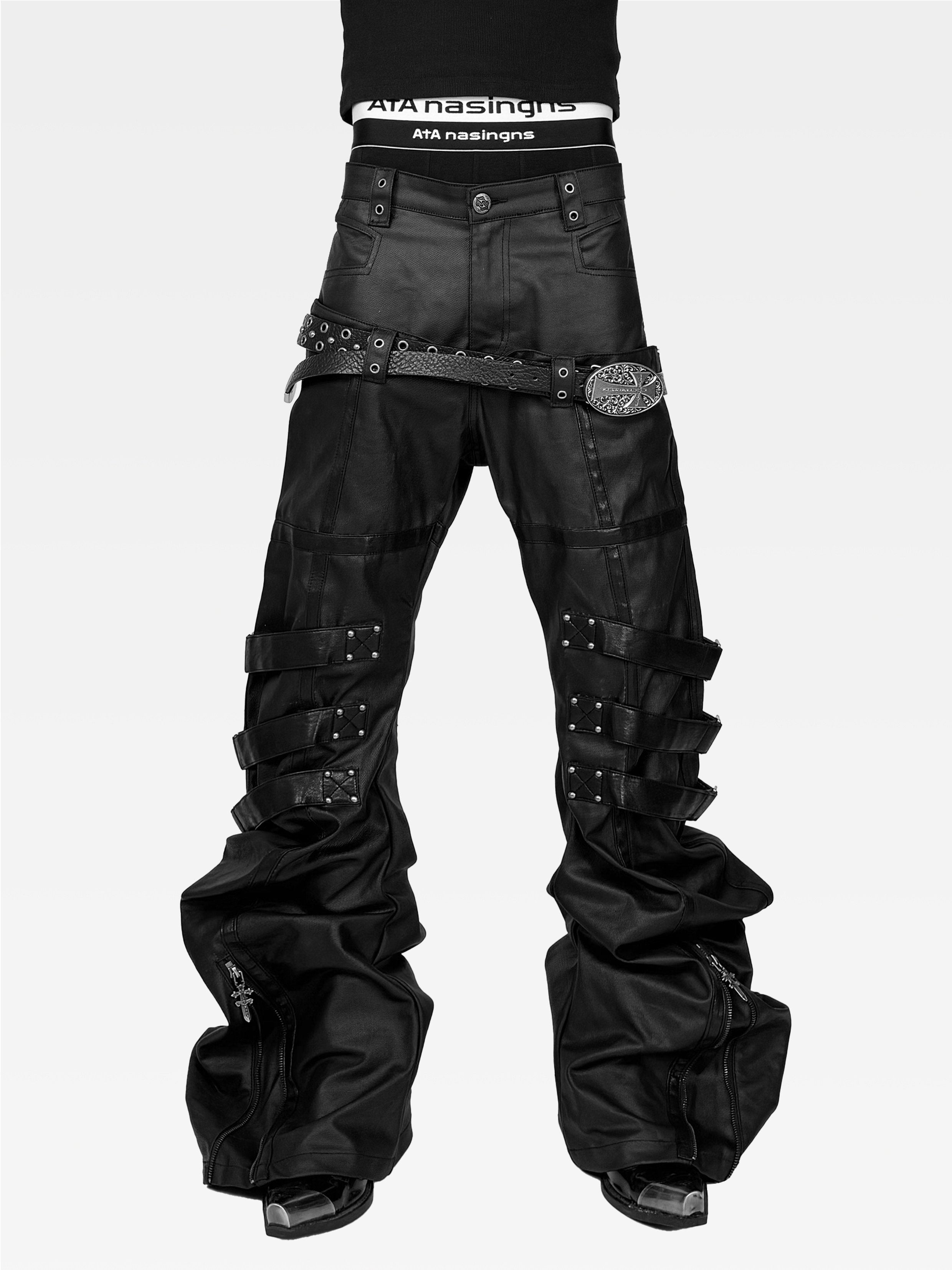 ATAnothingness_Waxed_Leather_Trim_Double_Waist_Stacked_Straps_Slim_Women&