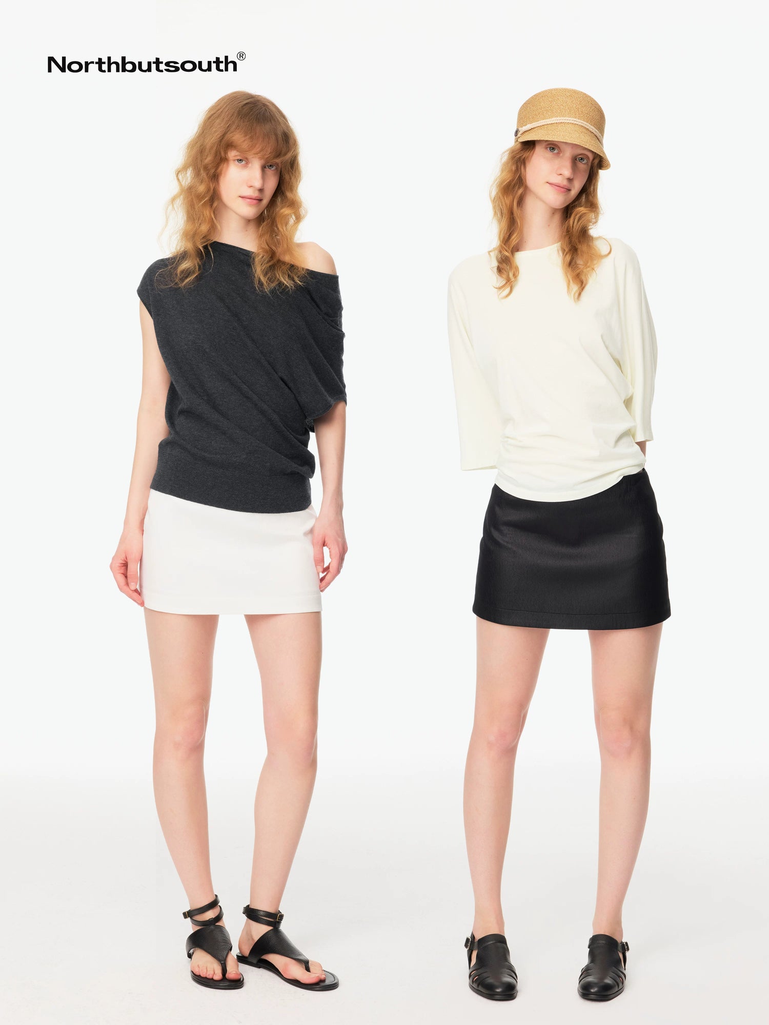 A Line Coated Texture No Waistband Mid Low Rise Women&
