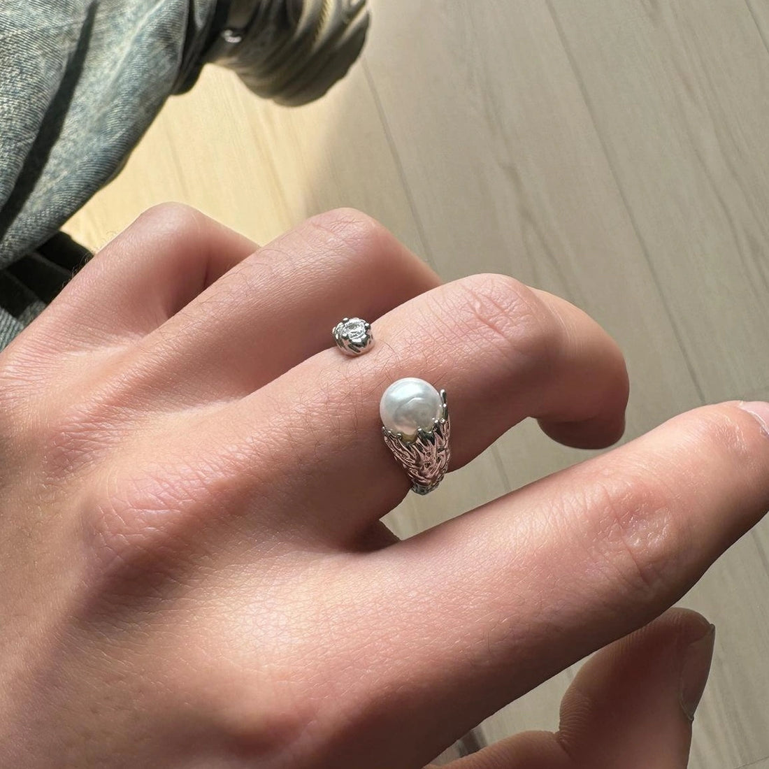Accessories Adjustable Baroque Pearl Ring