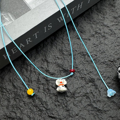 Accessories Adjustable Blue Puppy Charm Necklace