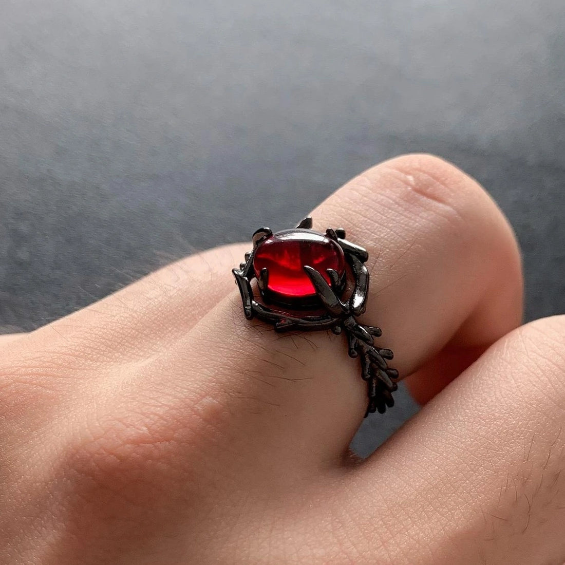 Accessories Adjustable Gothic Zircon Thorn Ring