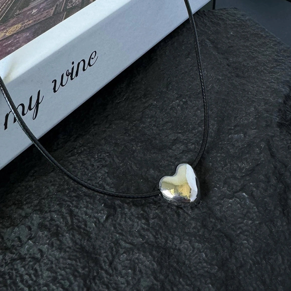 Accessories Adjustable Leather Cord Fever Pendant Necklace