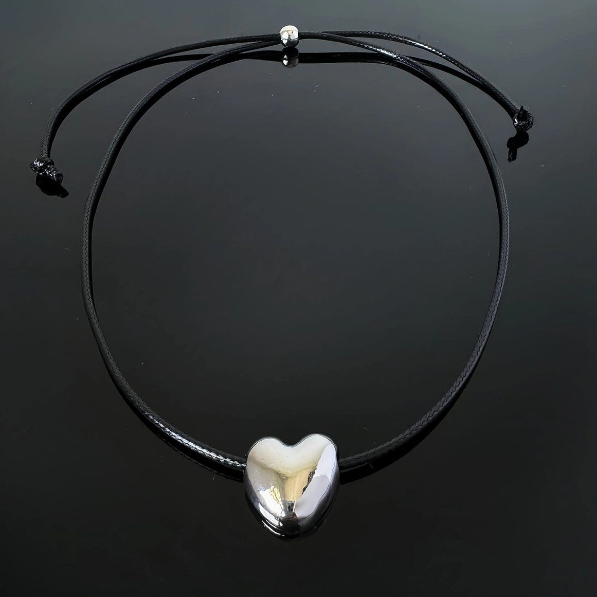 Accessories Adjustable Leather Cord Fever Pendant Necklace