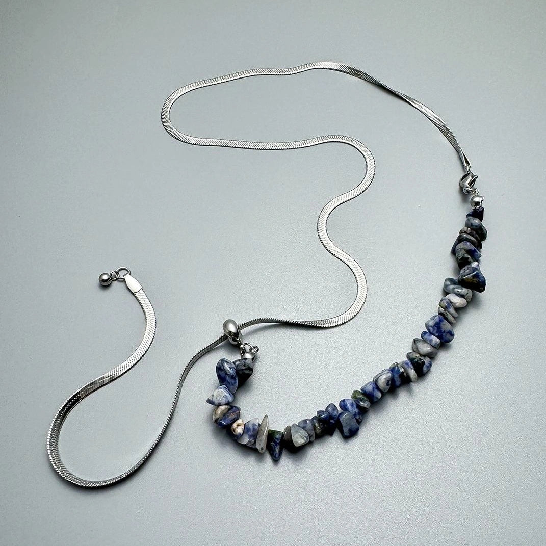 Accessories Adjustable Natural Stone Choker Necklace