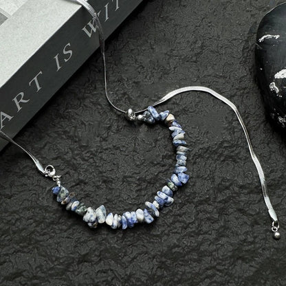 Accessories Adjustable Natural Stone Choker Necklace