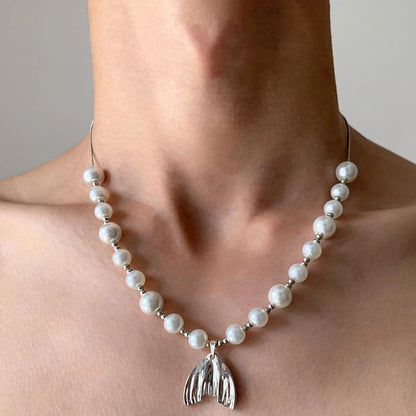 Accessories Adjustable Pearl Pendant Drop Necklace