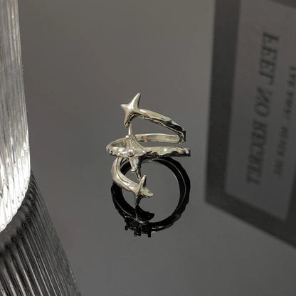 Accessories Adjustable Punk Star Ring