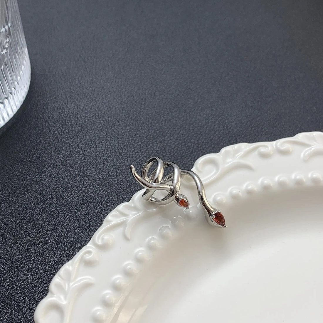Accessories Adjustable Red Eye Snake Ear Cuff