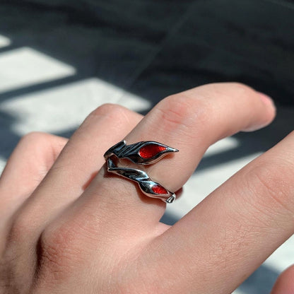 Accessories Adjustable Red Knot Ring