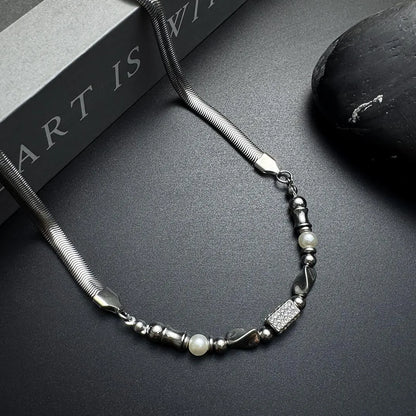 Accessories Adjustable Snake Chain Necklace Unisex Matte Black Finish