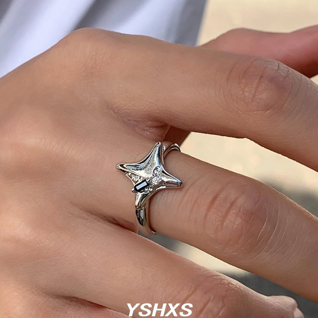 Accessories Adjustable Star Ring Fashion Unisex Design