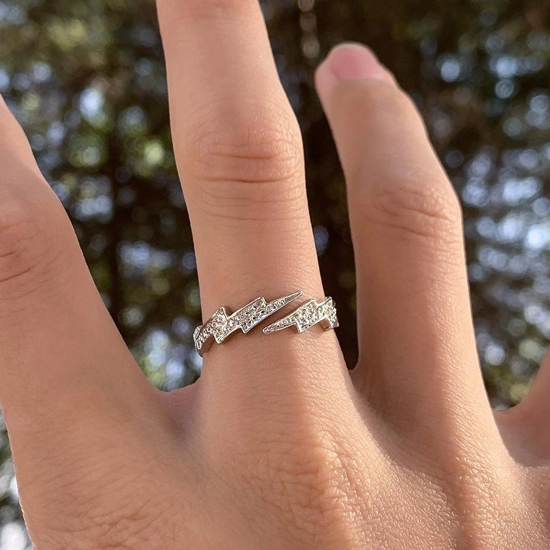 Accessories Adjustable Zirconia Lightning Ring