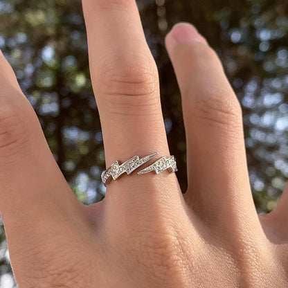 Accessories Adjustable Zirconia Lightning Ring