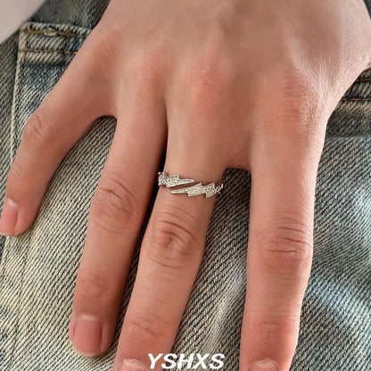 Accessories Adjustable Zirconia Lightning Ring