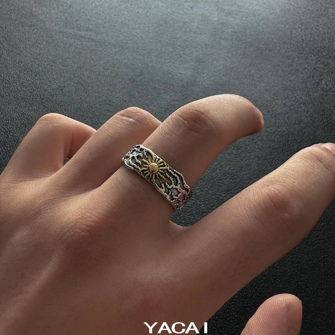 Accessories Antique Sun Adjustable Ring