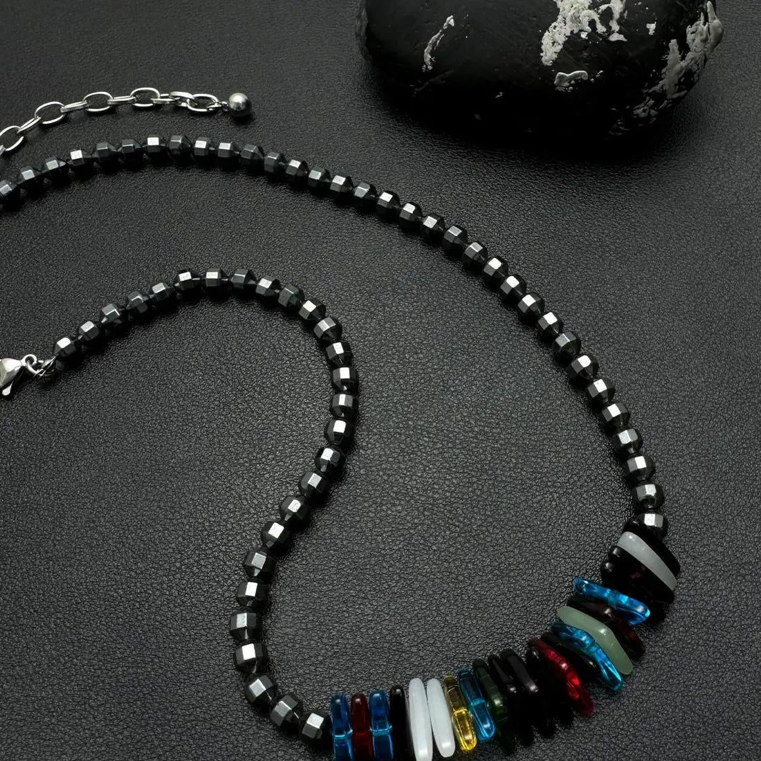Accessories Black Onyx Crystal Stone Choker Necklace