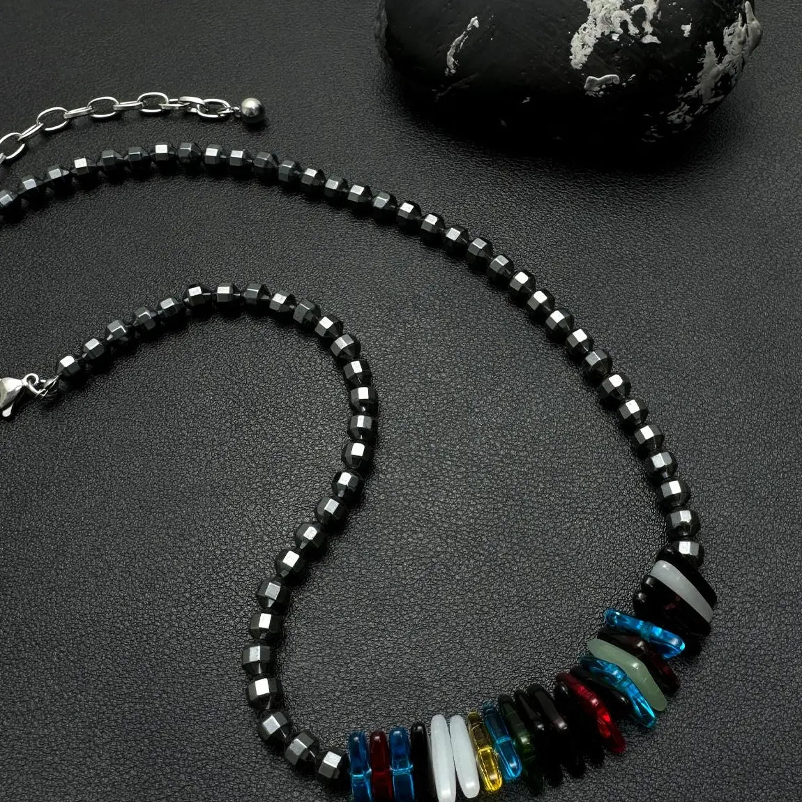 Accessories Black Onyx Crystal Stone Choker Necklace
