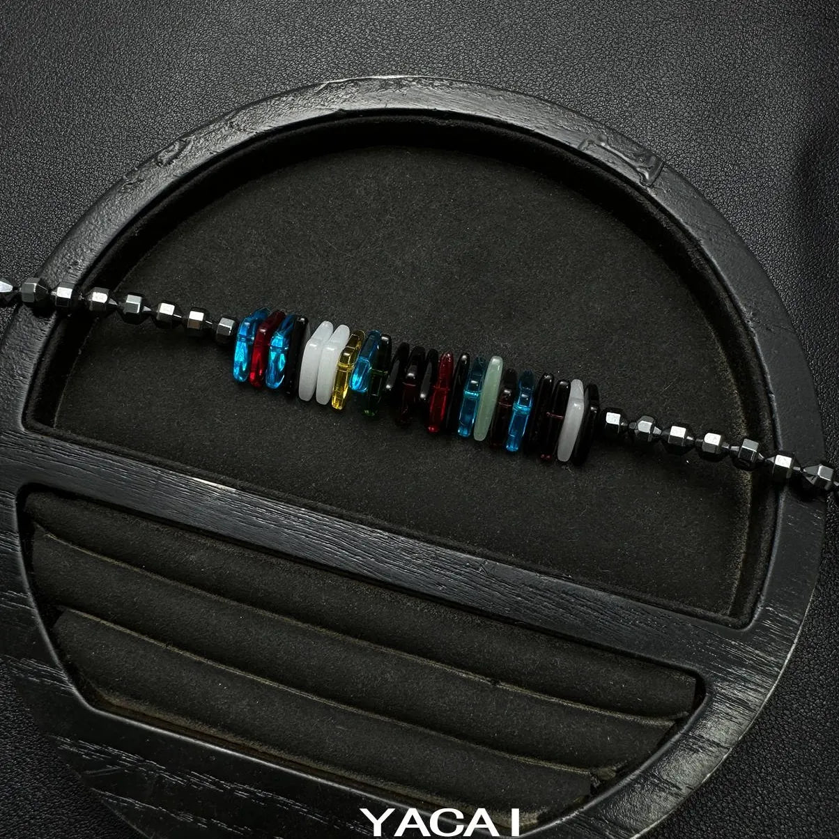 Accessories Black Onyx Crystal Stone Choker Necklace