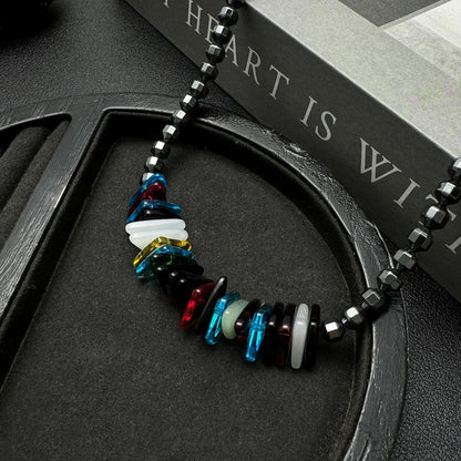 Accessories Black Onyx Crystal Stone Choker Necklace