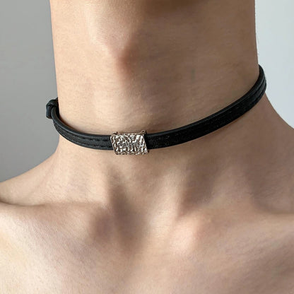 Accessories Black Square Choker Necklace