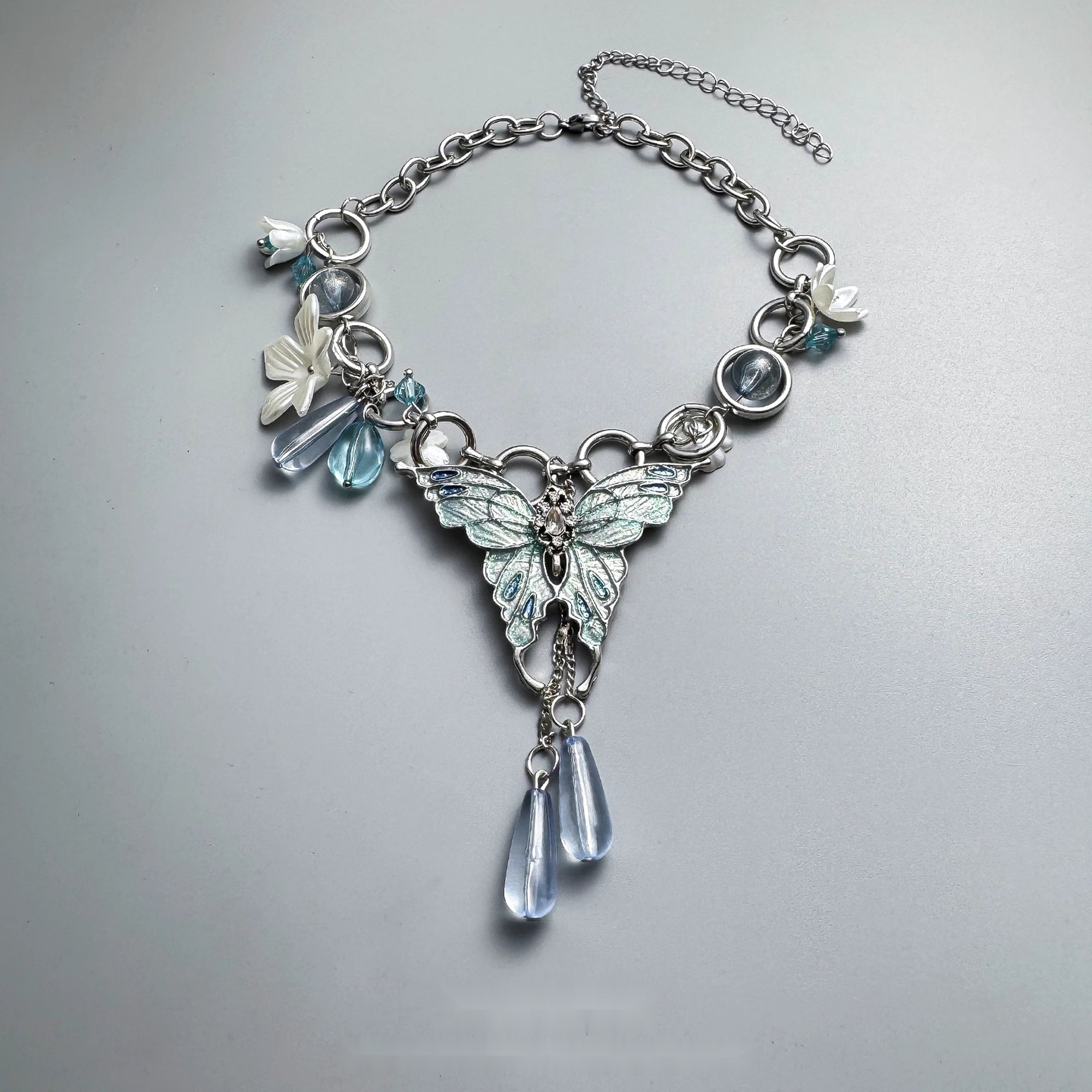Accessories_Blue_Crystal_Butterfly_Flower_Choker_Necklace_MISSTT