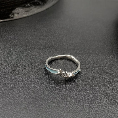 Accessories Blue Star Adjustable Minimalist Ring