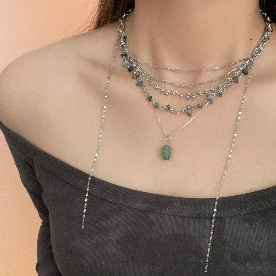 Accessories Bohemian Turquoise Multi Layer Fringe Pendant Necklace