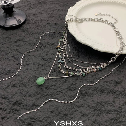 Accessories Bohemian Turquoise Multi Layer Fringe Pendant Necklace