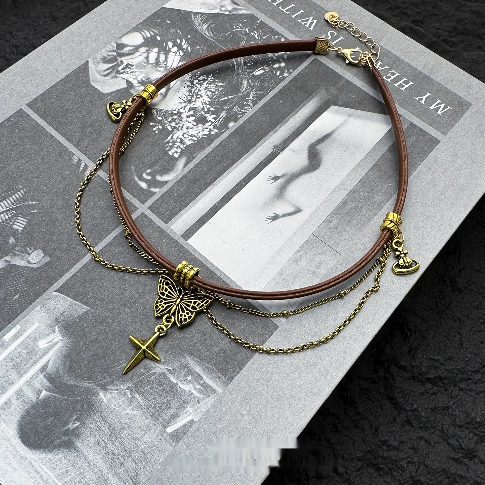 Accessories_Brown_Leather_Butterfly_Lariat_Choker_Necklace_MISSTT
