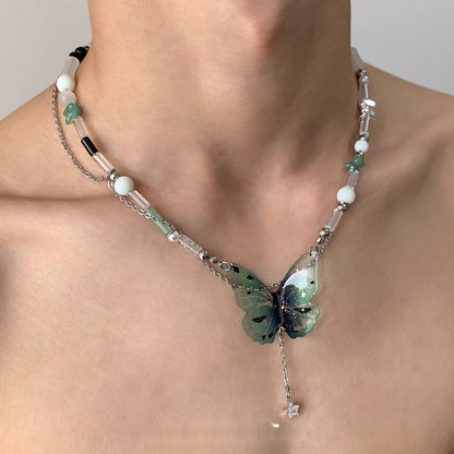 Accessories_Butterfly_Fringe_Beaded_Pendant_Choker_MISSTT