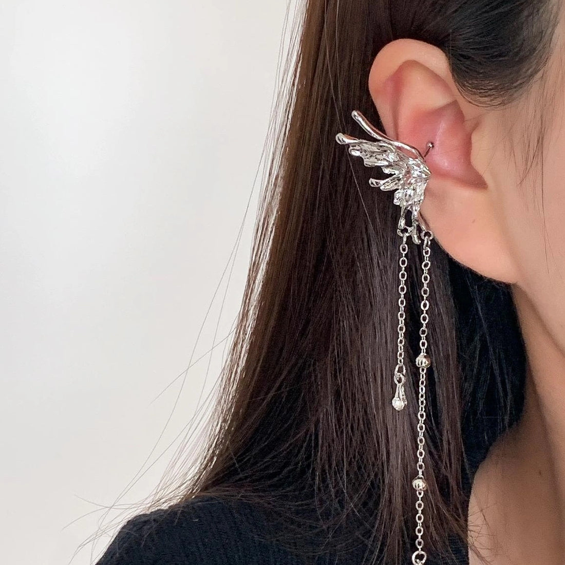 Accessories Butterfly Wing Tassel Ear Cuff