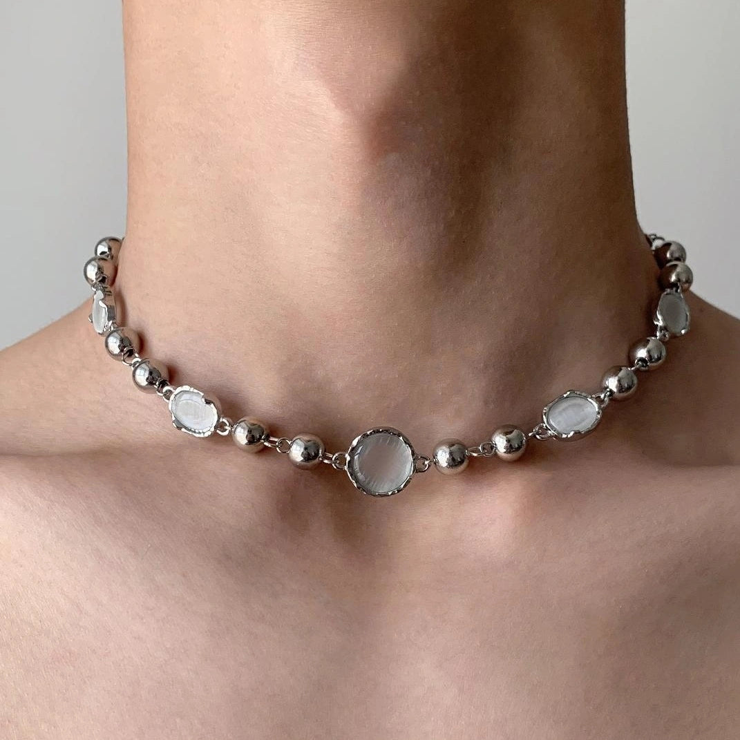 Accessories Cat S Eye Gemstone Choker Necklace