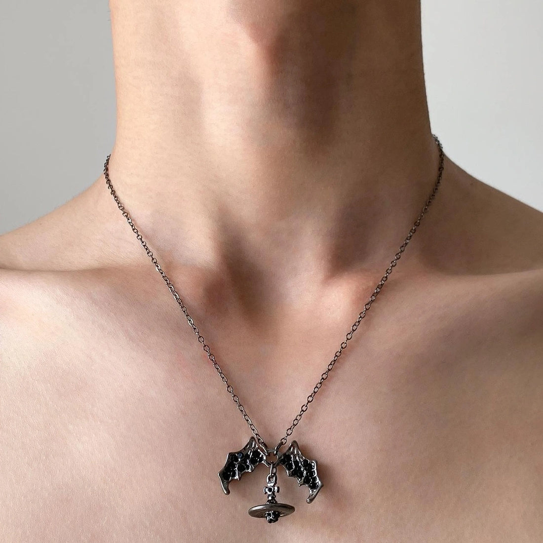 Accessories Celestial Bat Wing Pendant Necklace