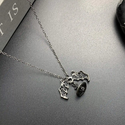 Accessories Celestial Bat Wing Pendant Necklace
