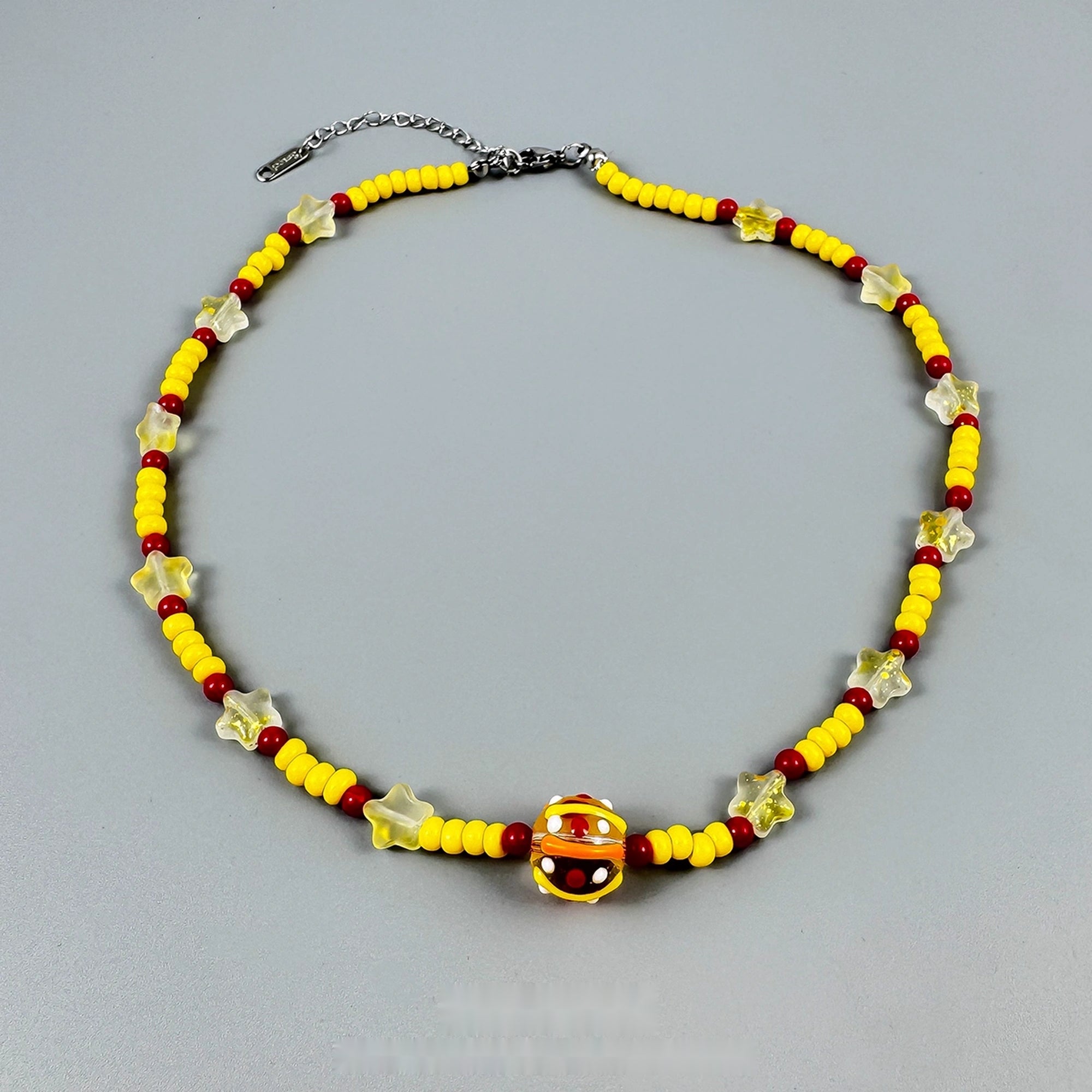 Accessories_Colorful_Dopamine_Beaded_Candy_Star_V-neck_Necklace_MISSTT