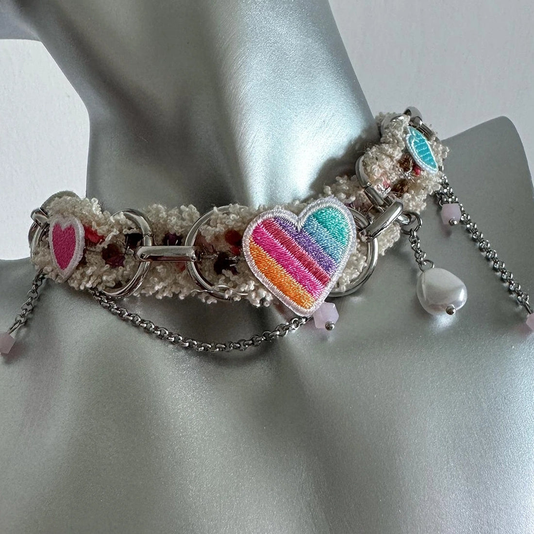 Accessories Colorful Heart Choker Necklace