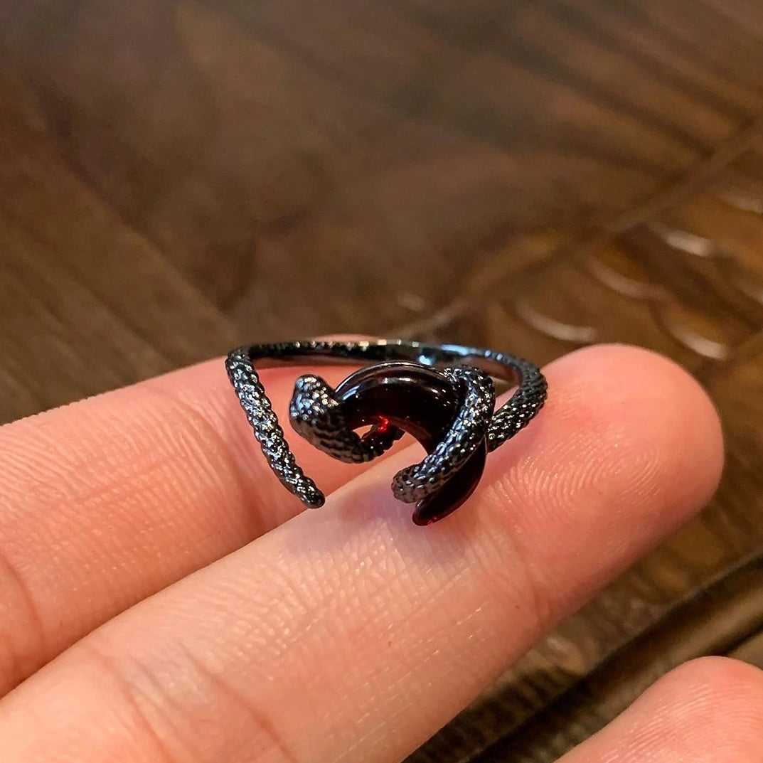 Accessories Crimson Serpent Crescent Ring