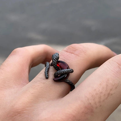 Accessories Crimson Serpent Crescent Ring