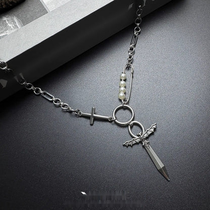 Accessories_Cross_Sword_Pearl_Pendant_Punk_Collar_Necklace_MISSTT
