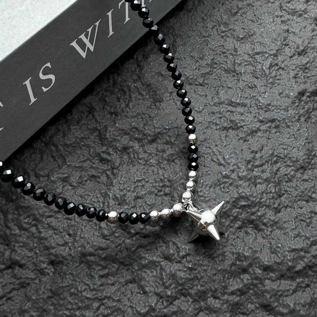 Accessories Crystal Bead Meteor Pendant Necklace