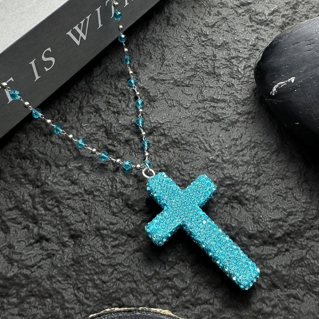 Accessories Crystal Cross Pendant Necklace