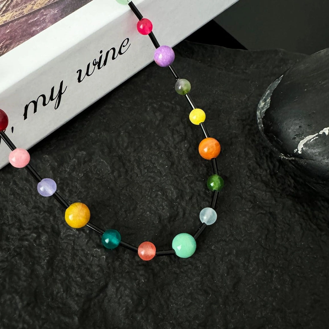 Accessories Crystal Dopamine Colorful Beaded Choker