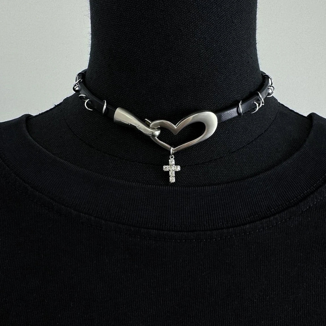 Accessories Crystal Heart Punk Choker