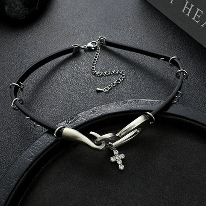 Accessories Crystal Heart Punk Choker