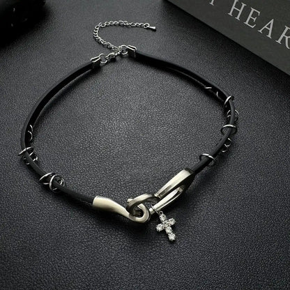 Accessories Crystal Heart Punk Choker