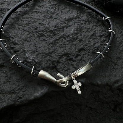 Accessories Crystal Heart Punk Choker