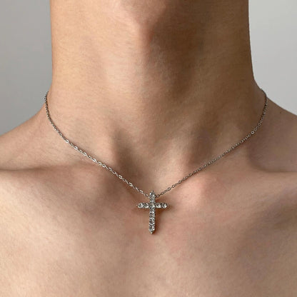 Accessories Cubic Zirconia Cross Pendant Necklace