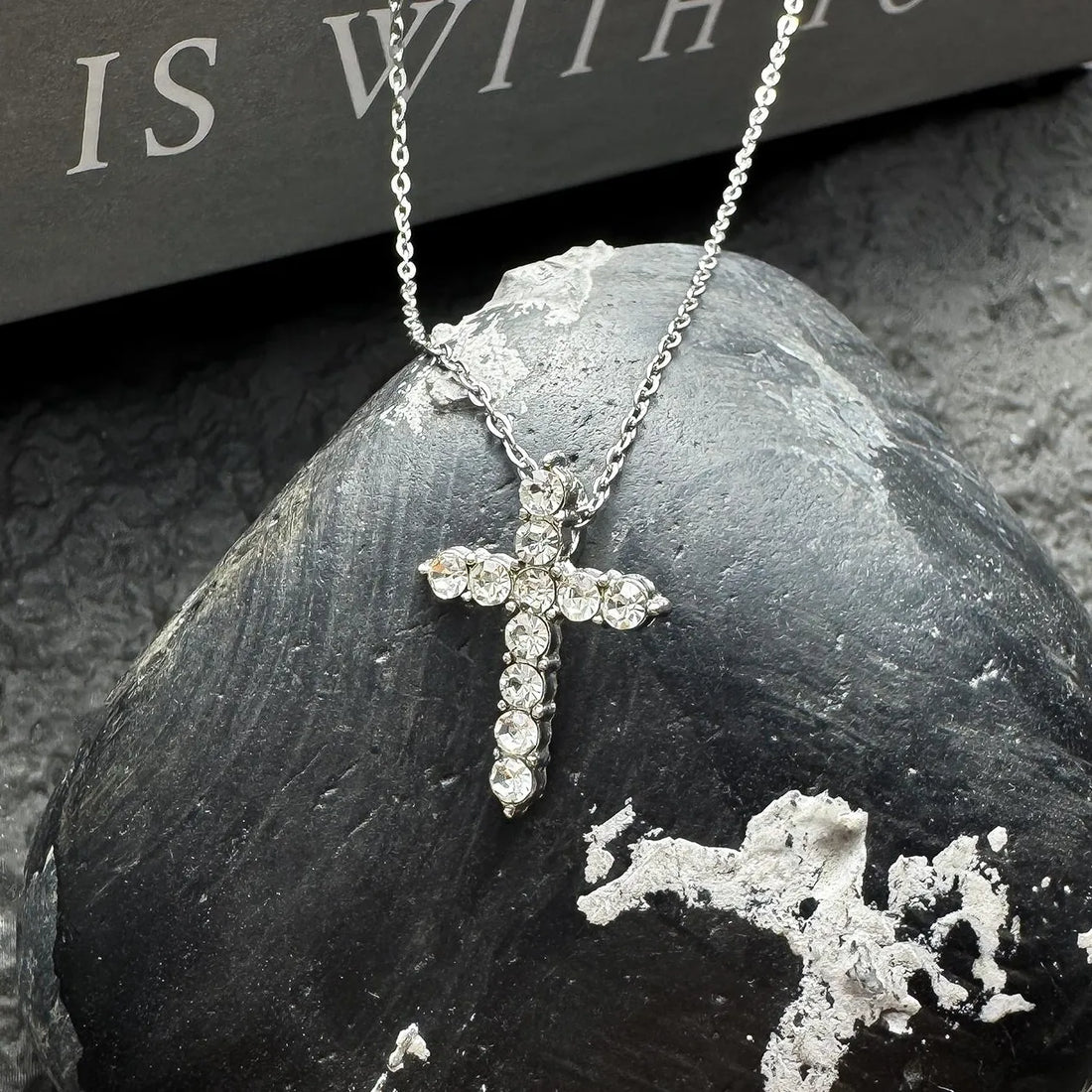 Accessories Cubic Zirconia Cross Pendant Necklace