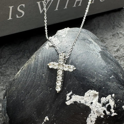 Accessories Cubic Zirconia Cross Pendant Necklace